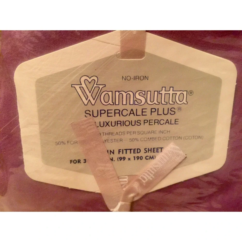 Wamsutta Christian Dior‎ Vtg Fitted Twin Sheet Supercale Plus New Purple H11